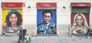 Graffitis Restaurante La Guinda Persianas 300x100000